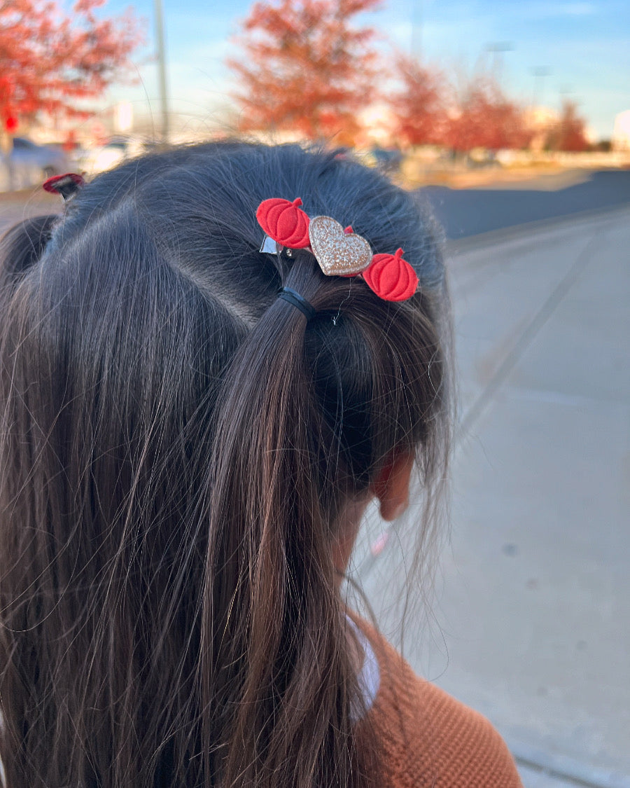 Pumpkin Hair Clip (Set of 2)