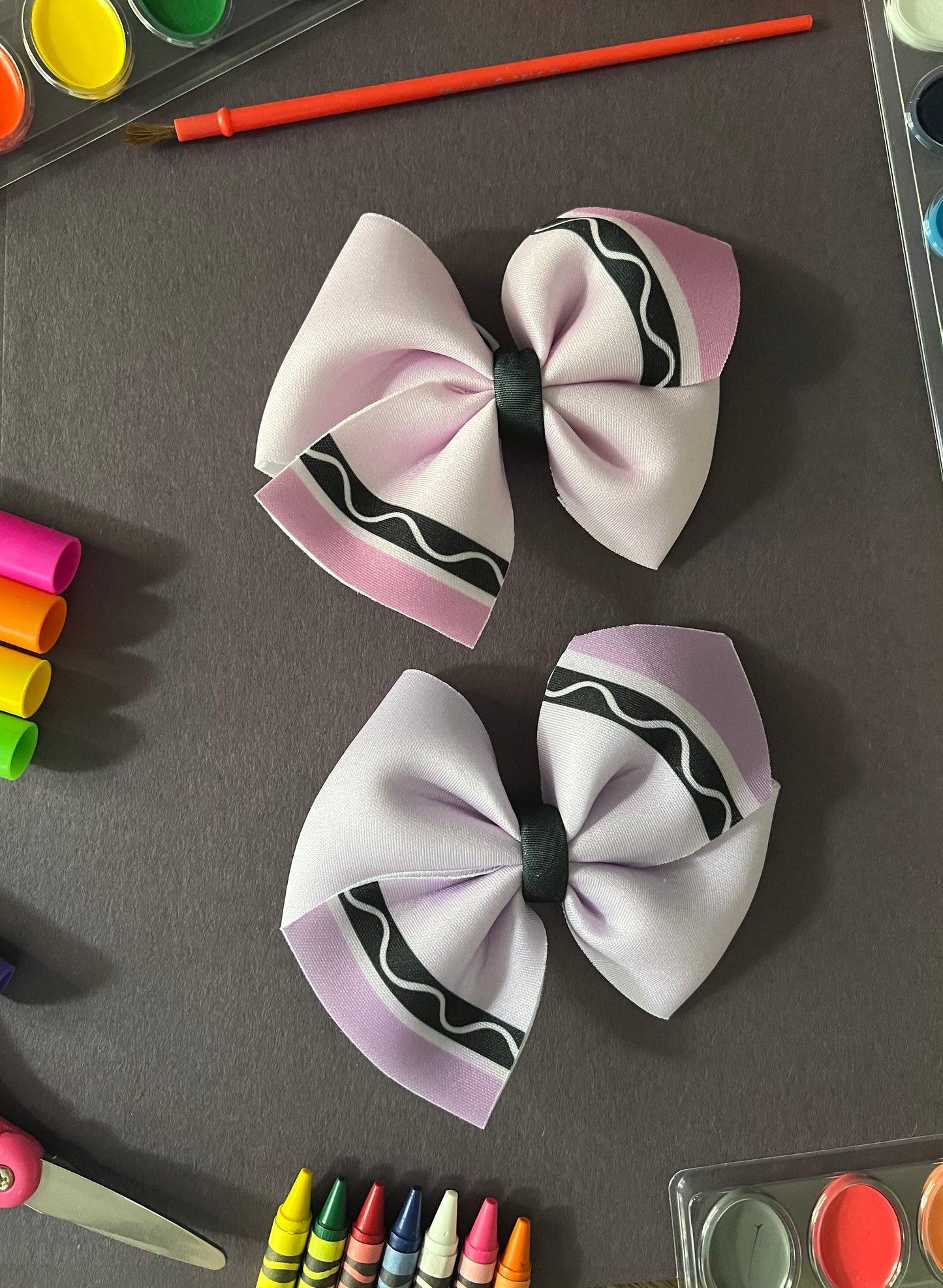 Crayon Pin Wheel Bows