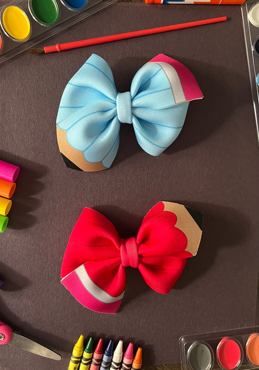 Colored Pencil Pin Wheel Bows