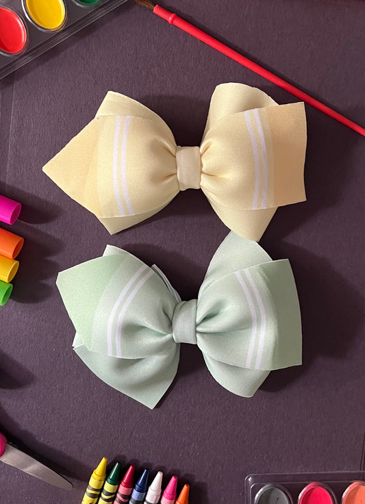 Crayon Pastel Pin wheel Bows