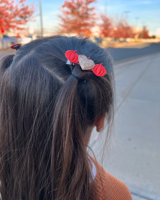 Pumpkin Hair Clip (Set of 2)